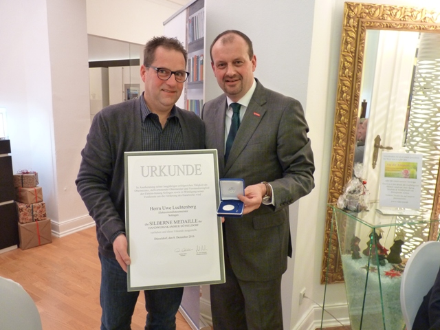 Silberne Medaille für Uwe Luchtenberg Kreishandwerkerschaft Solingen
